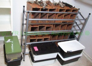 lot 229 image: Shoe storage racks plus