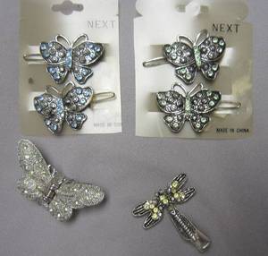 lot 483 image: Butterfly and dragonfly hair accessories