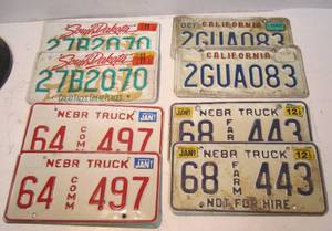 lot 416 image: 4 Pairs of License Plates