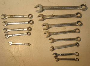 lot 450 image: Assorted Open End-Box End Wrenches
