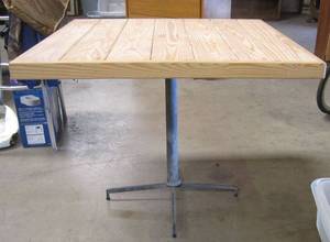 lot 497 image: Square Wood Dining Table