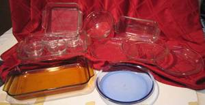 lot 501 image: Lot of Anchor Hocking Glass Cookware