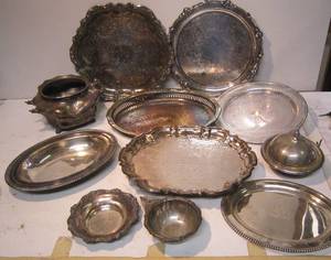 lot 503 image: Lot of Silver Plated Serving Items