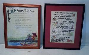 lot 573 image: 2 Framed Text &amp Art Prints
