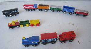 lot 588 image: Wooden toy train