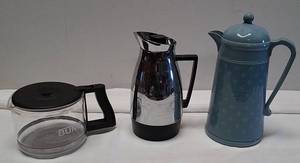 lot 628 image: 3 Coffee Carafes