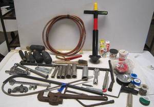 lot 641 image: Lot of Plumbing Tools &amp Supplies