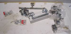 lot 642 image: Lot of Bathroom Wall Fixtures &amp Knob-less Door Latches