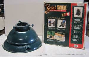 lot 657 image: 2 Swivel Straight Christmas Tree Stands