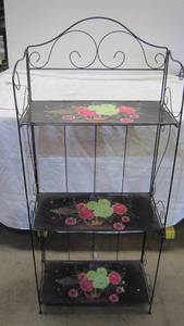 lot 665 image: Flower Patterned Shelf