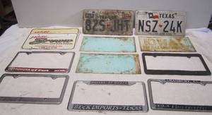 lot 703 image: License Plates & Frames