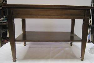 lot 719 image: Solid Wood End Table
