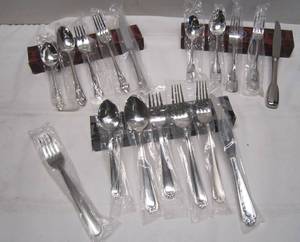 lot 721 image: 3 Sets of Ginkgo International Flatware & 1 Extra Fork