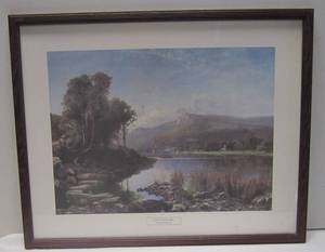 lot 725 image: Framed Print of Lake Windermere by Thomas Creswick