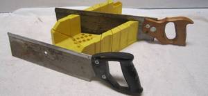 lot 727 image: Stanley Miter Box & 2 Miter Saws