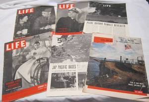 lot 764 image: 3 Life Magazines & 2 Partial Magazines from the 1940s & 1950s