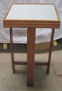 lot 771 image: Mirror Topped Wooden Table