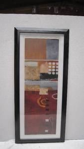 lot 739 image: Framed & Matted Abstract Wall Art