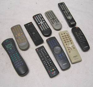 lot 749 image: Assorted TV, VCR, DVD Player, Etc. Remotes