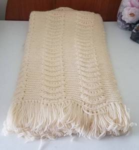 lot 125 image: CROCHETED SMALL THROW BLANKET