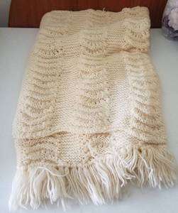 lot 130 image: CROCHETED SMALL THROW BLANKET
