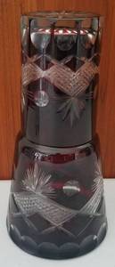 lot 145 image: CUT-TO-CRYSTAL DECANTER WITH CUP