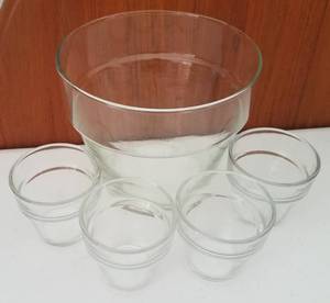 lot 158 image: GLASS DESSERT  SERVING SET