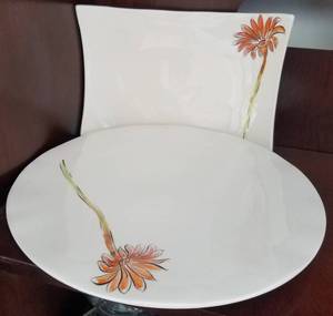 lot 219 image: LOT OF 2 ZODAX SERVING PLATES