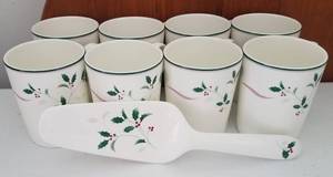 lot 172 image: LOT OF MIKASA BONE CHINA HOLIDAY SPLENDOR (Y 1025)