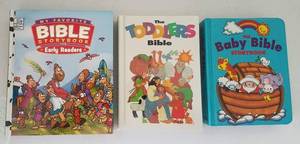 lot 83 image: LOT OF 3 ASSORTED CHILDRENS BIBLES