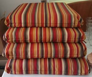 lot 137 image: LOT OF 4 PATIO  LOUNGE CHAIR CUSHIONS