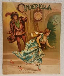lot 29 image: NICE FIND ANTIQUE 1895 CINDERELLA (FATHER TUCKS FAIRY TALES SERIES) ILLUSTRATED BOOK