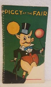 lot 182 image: ANTIQUE 1920 PIGGY AT THE FAIR ILLUSTRATED BOOK (100 YEARS OLD)