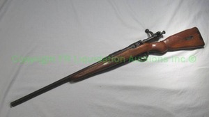 lot 295 image: Vinatge Bolt action rifle caliber unknown (possibly .30 caliber) missing some parts