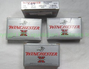 lot 405 image: Winchester super X 16 ga. 1 buck loads (12 pellets) , 4 boxes