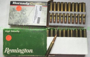 lot 409 image: Remington & Hornady .270 Winchester ammunition 2 boxes full 40 rounds total