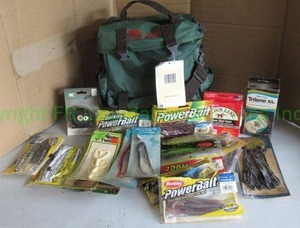 lot 288 image: Eagle Claw sportsmam utility tote and power bait plus