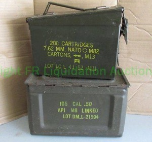 lot 286 image: Military ammunition cannisters 2 total