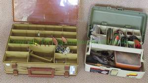 lot 396 image: 2 Fishing tackle box with tackle and supplies