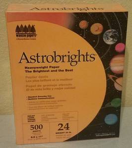 lot 4 image: ASTROBRIGHTS HEAVYWEIGHT COLOR PAPER (NEW)