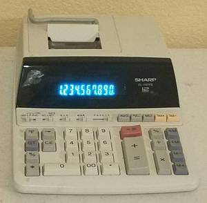 lot 12 image: SHARP 12 DIGIT ELECTRONIC ADDING MACHINE MODEL EL-1197P II
