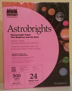 lot 17 image: ASTROBRIGHTS HEAVYWEIGHT COLOR PAPER (NEW)