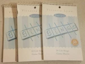 lot 44 image: NEW SPIRAL BOOKS OF BRIDAL BINGO GAME SHEETS (LOT OF 3)
