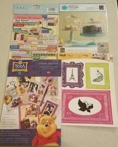 lot 45 image: LOT OF ASSORTED SCRAPBOOKING STICKERS AND MORE