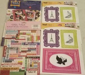 lot 46 image: LOT OF ASSORTED SCRAPBOOKING STICKERS AND MORE
