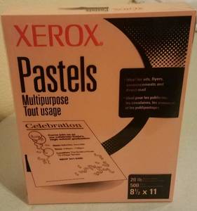 lot 53 image: XEROX PASTELS MULTIPURPOSE (20 LBS) COLOR PAPER (NEW)