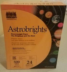 lot 54 image: ASTROBRIGHTS HEAVYWEIGHT COLOR PAPER (NEW)