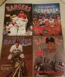 lot 77 image: LOT OF 4 TEXAS RANGERS PROGRAMS