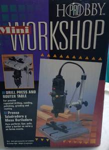 lot 102 image: PRO HOBBY MINI WORKSHOP DRILL PRESS AND ROUTER TABLE