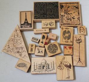 lot 127 image: ASSORTED RUBBER STAMPS (LOT OF 20)